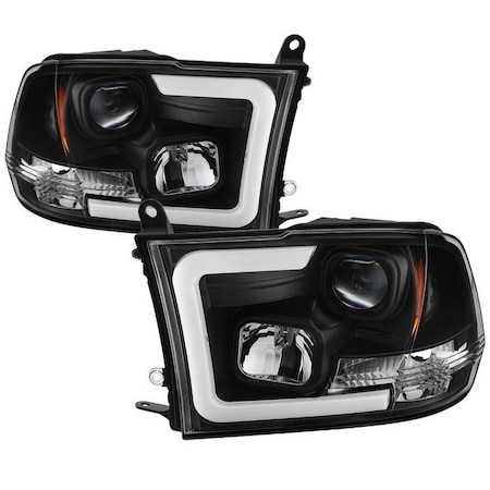 Spyder Automotive 09-16 RAM 1500/10-16 RAM 2500/3500 PROJ HL-HALOGEN MODEL ONLY LIGHT BAR DRL-BLK DRIVE/PASS 5084811